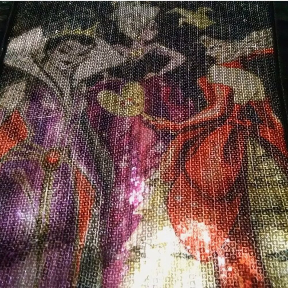 Disney Designer Villains Large Sequin Tote Bag Ursula Evil Queen of Hearts HTF - Picture 3 of 5